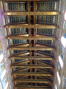 Ceiling of the sanctuary of Monreale Cathedral.