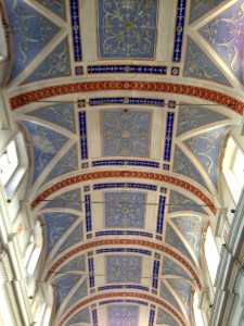 Ceiling in Unita Pastorale. We've seen many churches and all are different. This ceiling has to be one of the prettiest.