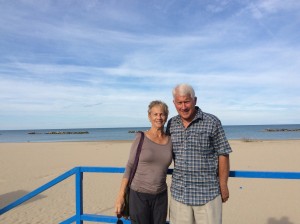 Fran & Jim at Ortona beach