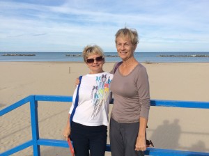 Connie & Fran at Ortona beach