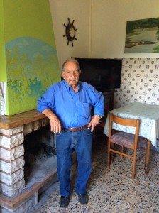 Adolpho Ambrosini at home in his kitchen