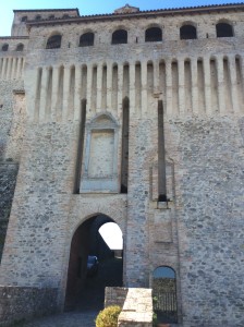 Gate or porto to the main part of the Castello Torrechiara.