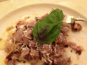 Fran and Connie had gnocchi for lunch, again!