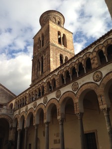 The duomo in Salerno, inside the courtyard