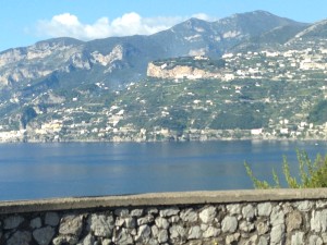 Beginnings of the Amalfi Coast from the highway.