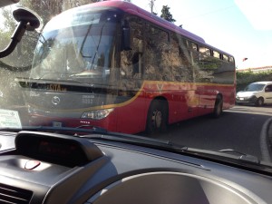 Yes, Rick Steves was correct. Often we'd have to pull over and squeeze against the cliff to allow the big buses to pass.