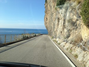 Even the cliffs seemed to hang over the highway