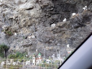 Models of homes, churches and other buildings of the Amalfi Coast built into grottos along the Amalfi Coast Highway