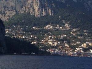 Arriving in Capri in the morning.