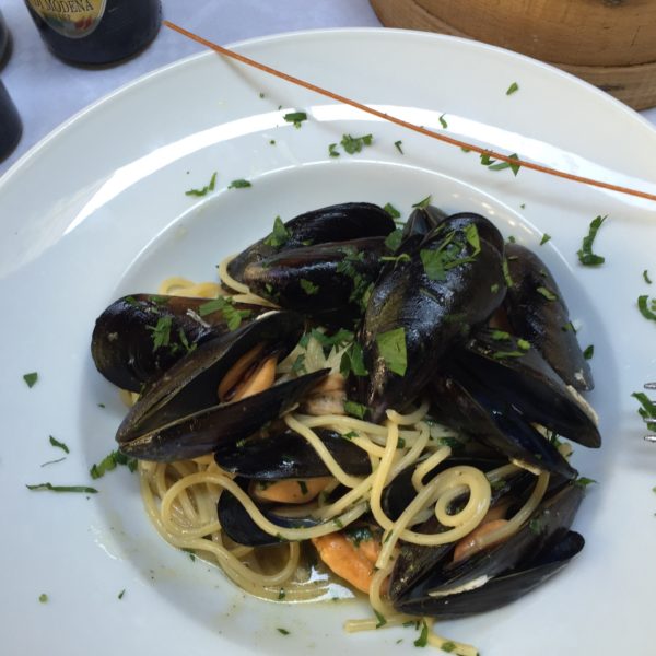 Mussels and pasta -- guess who had this for lunch!