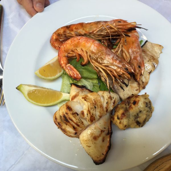 Prawns and calamari - quite common in Sicily