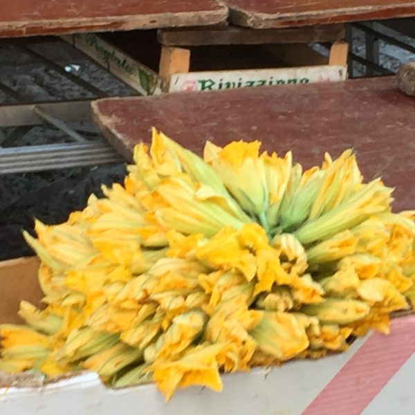 Squash flowers from the mercado il capo, one of the big markets in Palermo