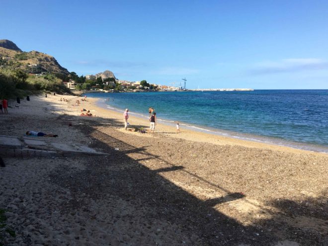 And the beach. A short walk down the hill and we were there.