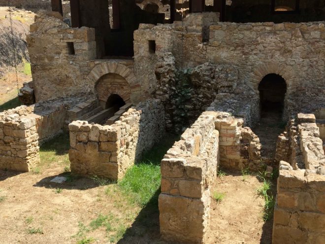 Fires were stoked in the structures and water was routed through the tubes in the sides to heat up the baths and steam rooms.