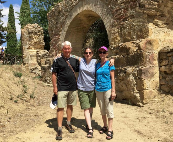 Jim, Michele and me at the Villa Romana