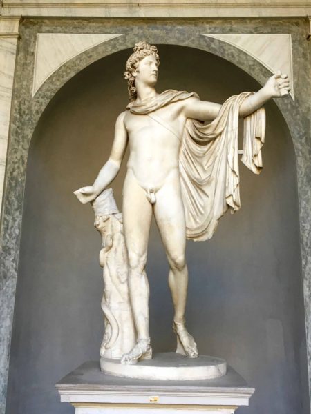 Statue of Apollo, a Roman copy sculpted in the 2nd Century AD from the Greek original from 4th Century BC.