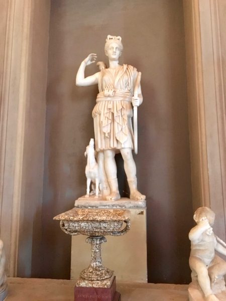 Athena was another beautiful statue, but as are all of the statuary in the Vatican Museum, a copy of earlier statues