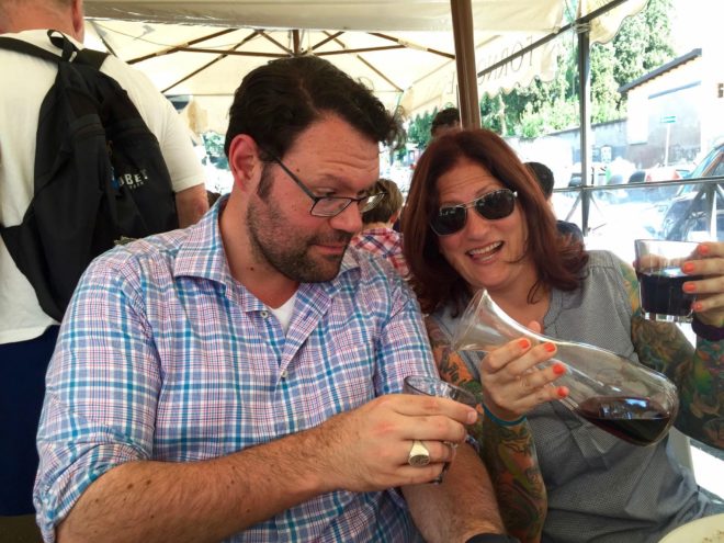 Last lunch in Rome for Simon and Michele. I think they have adapted well.