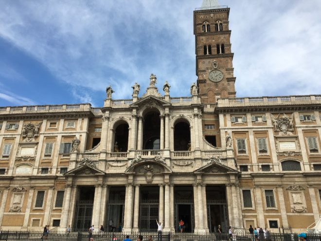 Basilica of Santa Maria Maggiore. This exterior can fool you but believe me, the church through the arches you see here.