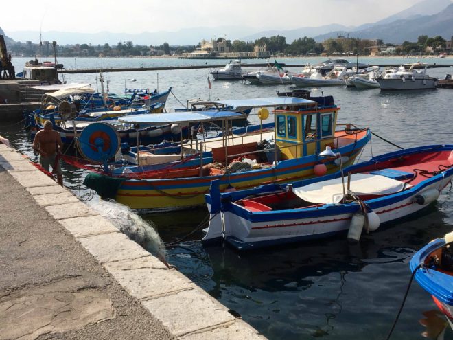 The fishing boats were all back from early morning fishing.