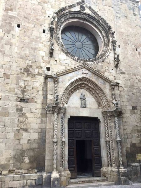 Chiesa di San Agostina (1266), the cathedral in Lanciano. The 15th century carved stone facade is another prime attraction in this mountain town. 