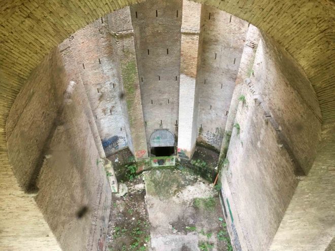 Below the Basilica. It appears there are millions of bricks to form this construction. How men of those days built this church is hard to fathom.