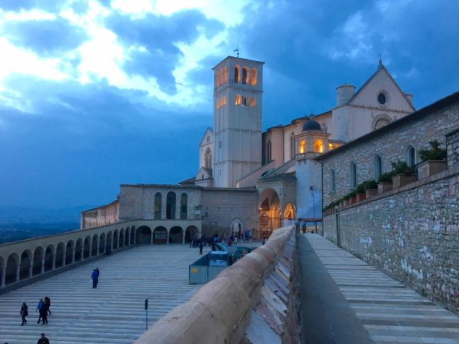 The Church of Saint Francis of Assisi in early evening.