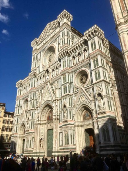 The Duomo, Saint Mary of the Flowers, in Florence. We made it to our final stop for this marvelous trip to Italy.