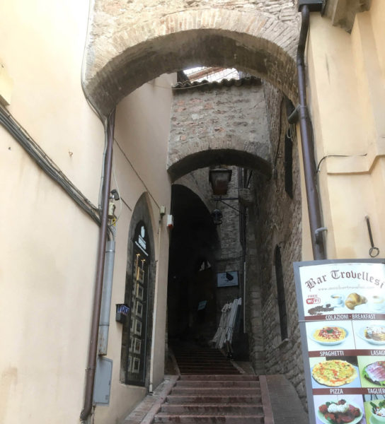 One of many stairways up to the upper levels of the city.