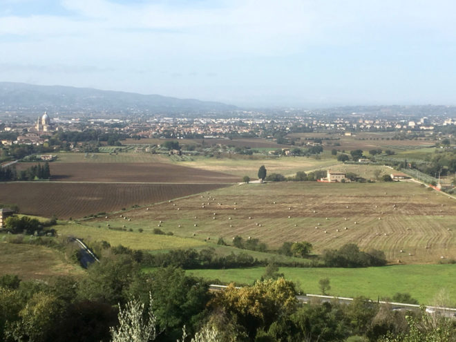 Umbria, with Tuscany off in the distance. Beautiful country for our drive to Florence.