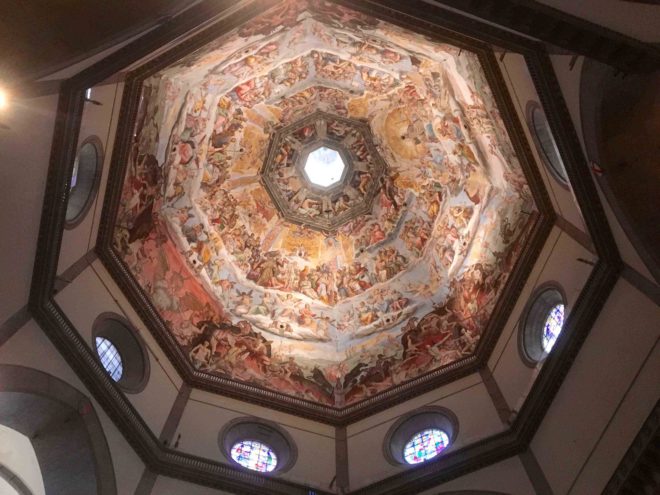 Artwork on the interior of the Dome. This is the first dome built in this manner in the world. Most other domes built afterwards use the technology first used here in Florence