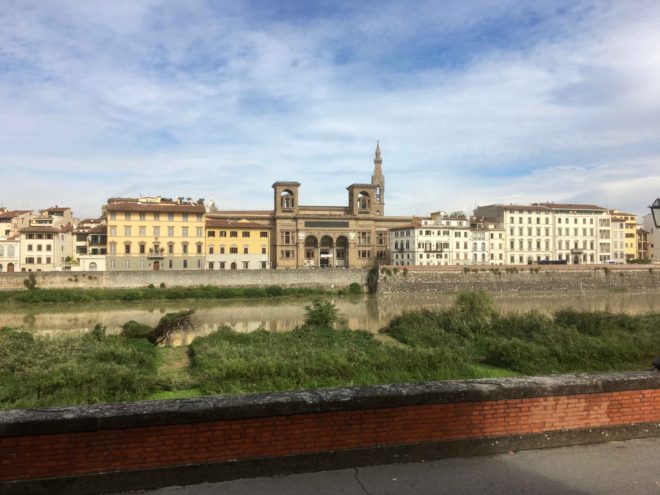 The North side of Florence across the Arno River.