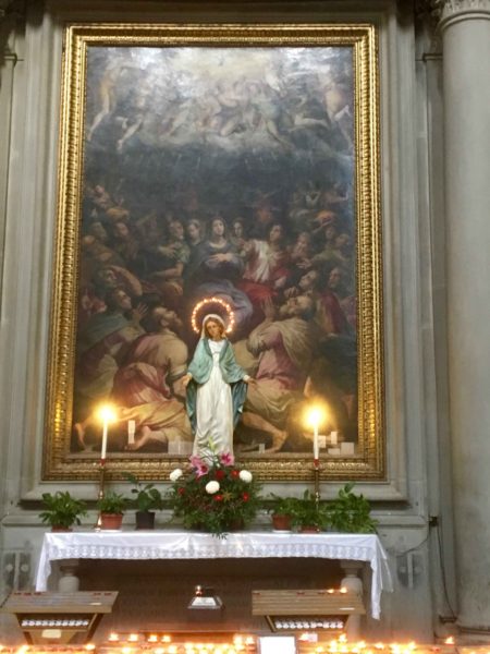 Small chapel in Santa Croce with this painting of the Virgin Mary.