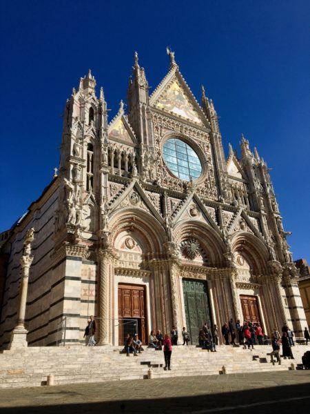 Front facade of the Duomo which faces West. Very nice main door and frame.