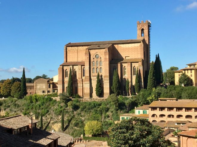 Basilica of San Domenico where lies the head of Saint Caterina, the remainder of her body in Rome.