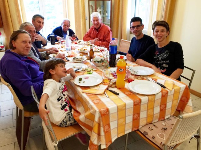 Pranzo at Bruno and Argentina's home, along with Maria, Adolfo and Luca, another cousin.