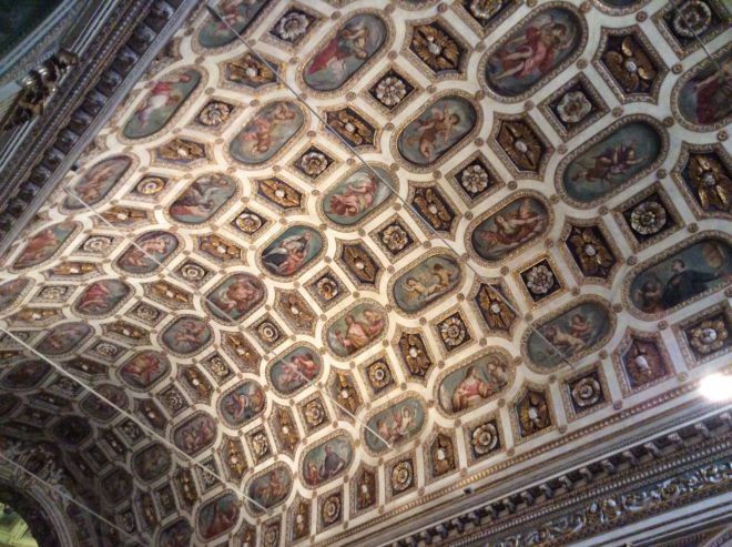 Ceiling of the Interior of the Chiesa di San Vittore al Corpo, next to the da Vinci museum.