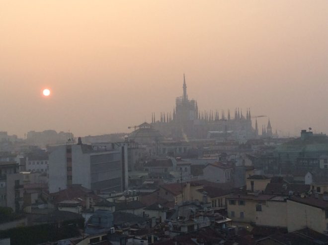 Sunrise, our last day in Italy. Sun rising over the Duomo seems appropriate.