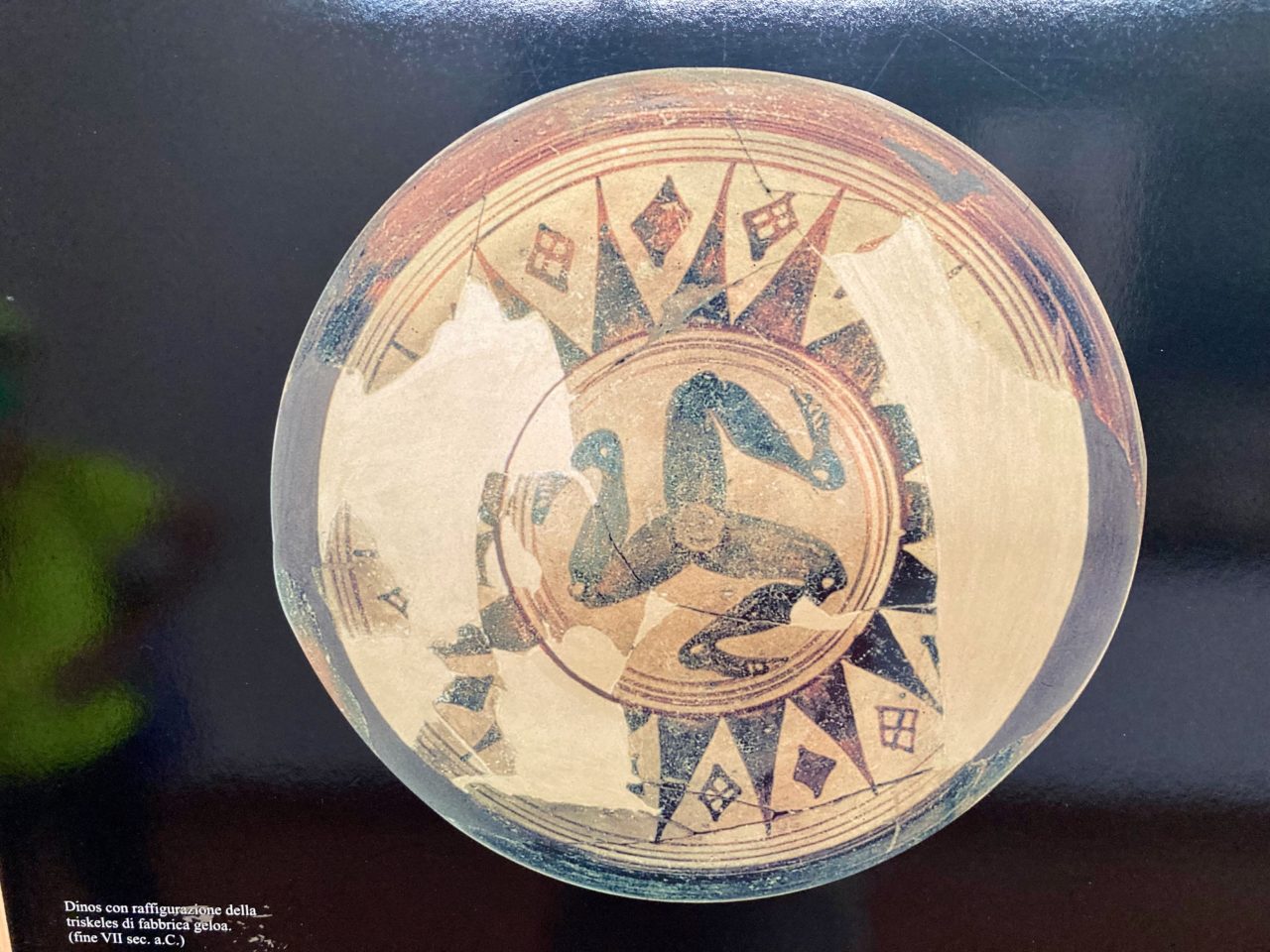 Trinacria plate at museo